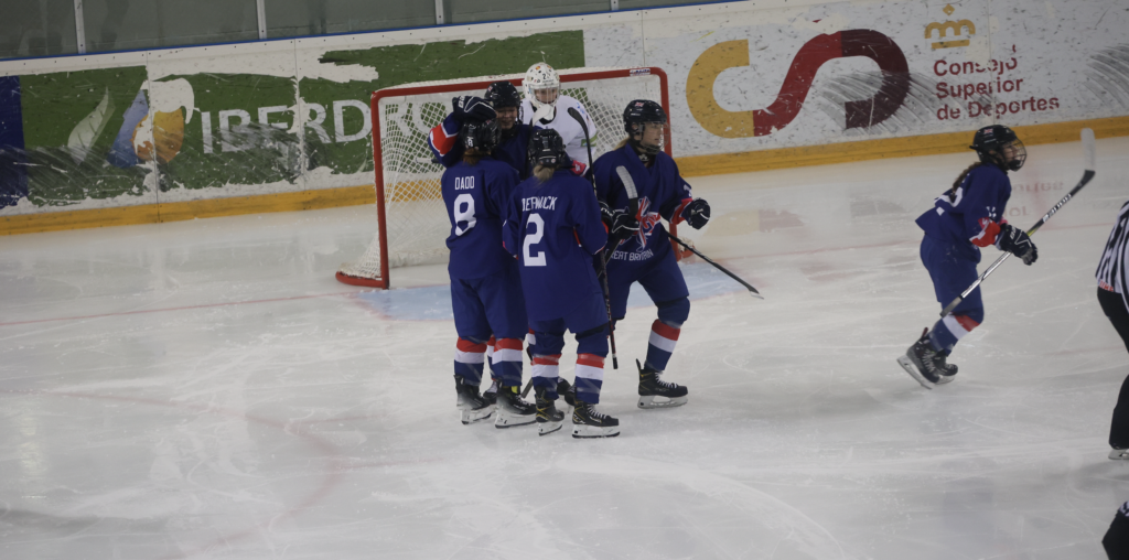 Great Britain celebrate against Spain